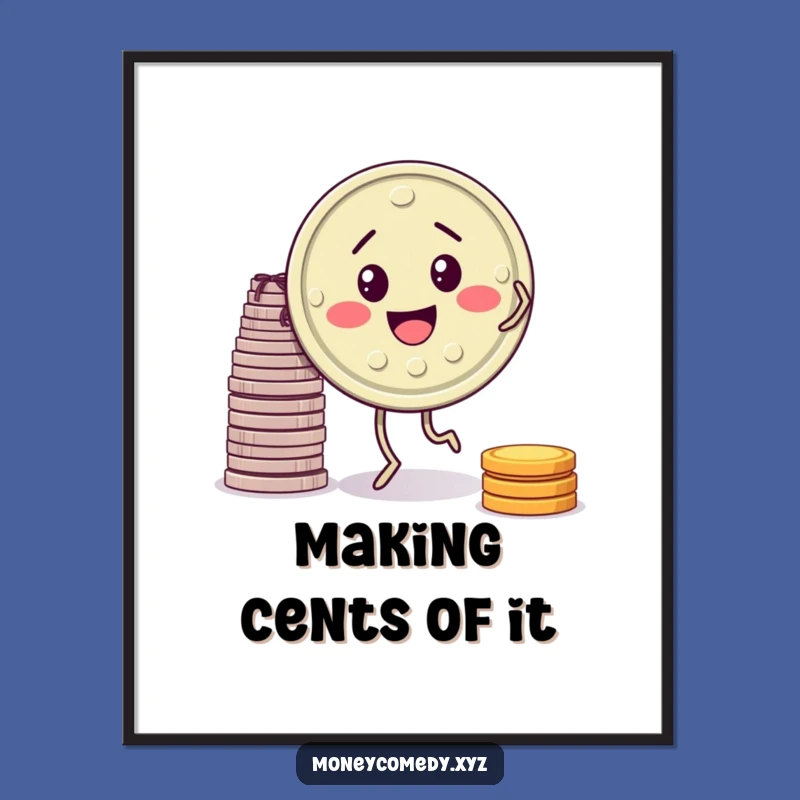 Funny Jigging Coin Digital Art: Instant Joyful Decor, A Perfect Funny Gift