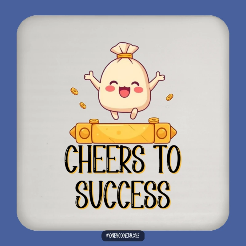 Funny Leaping Coin Coaster: Protect Surfaces with Joy, A Tiny Funny Gift