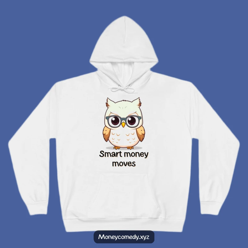 Funny Owl Investor Hoodie - Cozy Spectacled Owl Stock Graph Comfort Gift