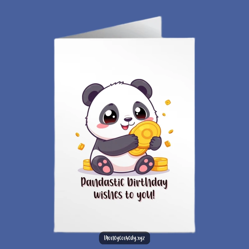 Free Printable Birthday Card: Lucky Panda Wealth DIY Gift for Him