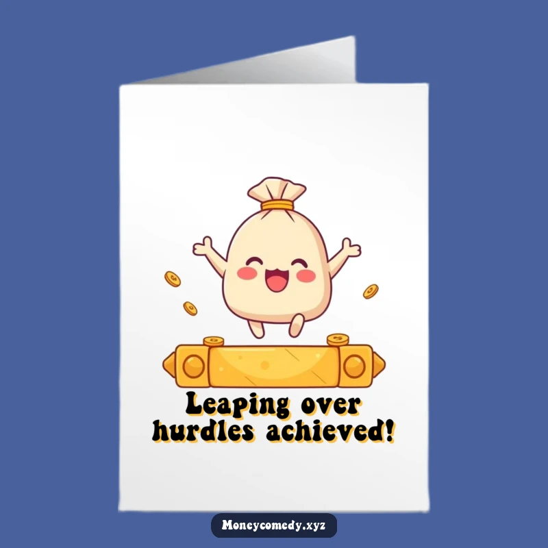 Free Printable Congrats Card: Coin Sack Leap Achievement Downloadable Gift