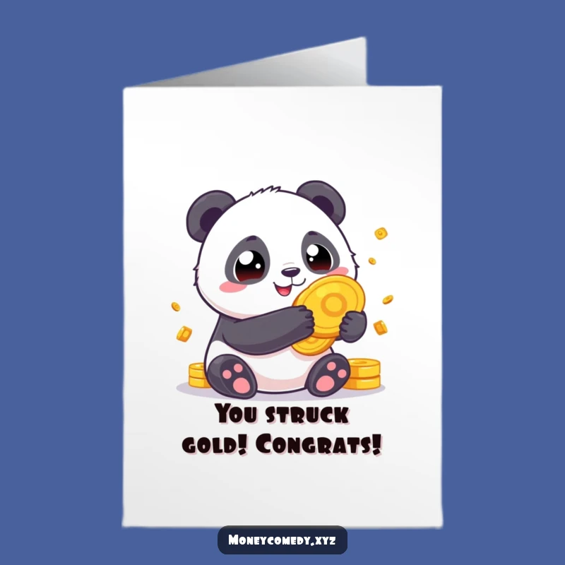 Free Printable Congrats Card: Rich Panda Success DIY Gift