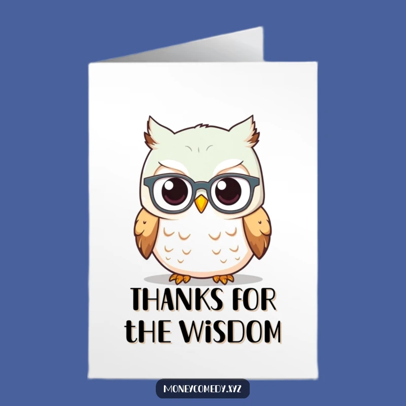 Free Printable Thank You Card: Thankful Owl Wisdom DIY Gift