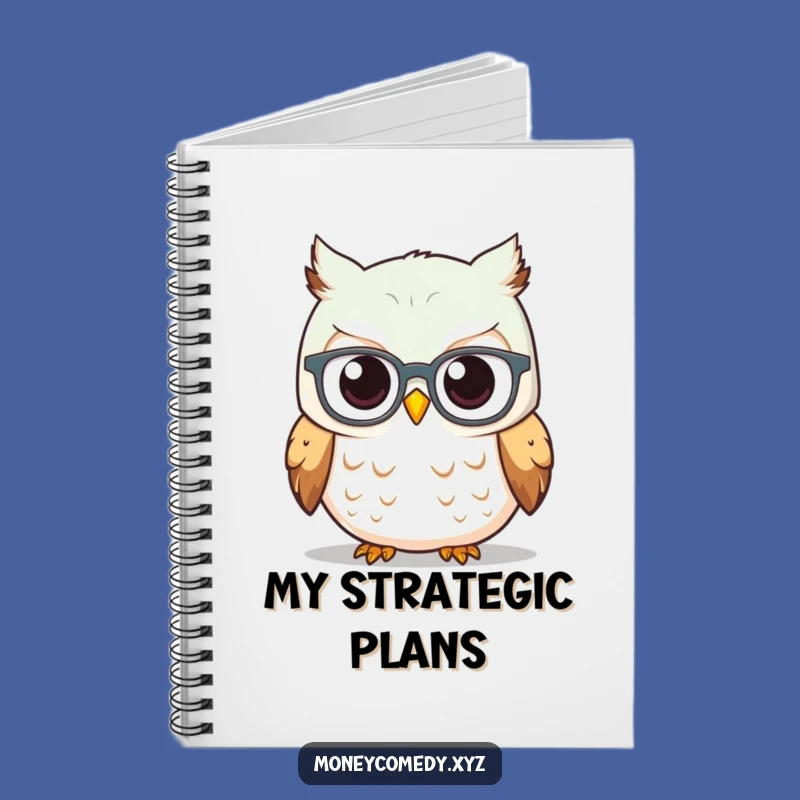 Funny Owl Investor Notebook - Journal Spectacled Owl Stock Graph Notes Gift